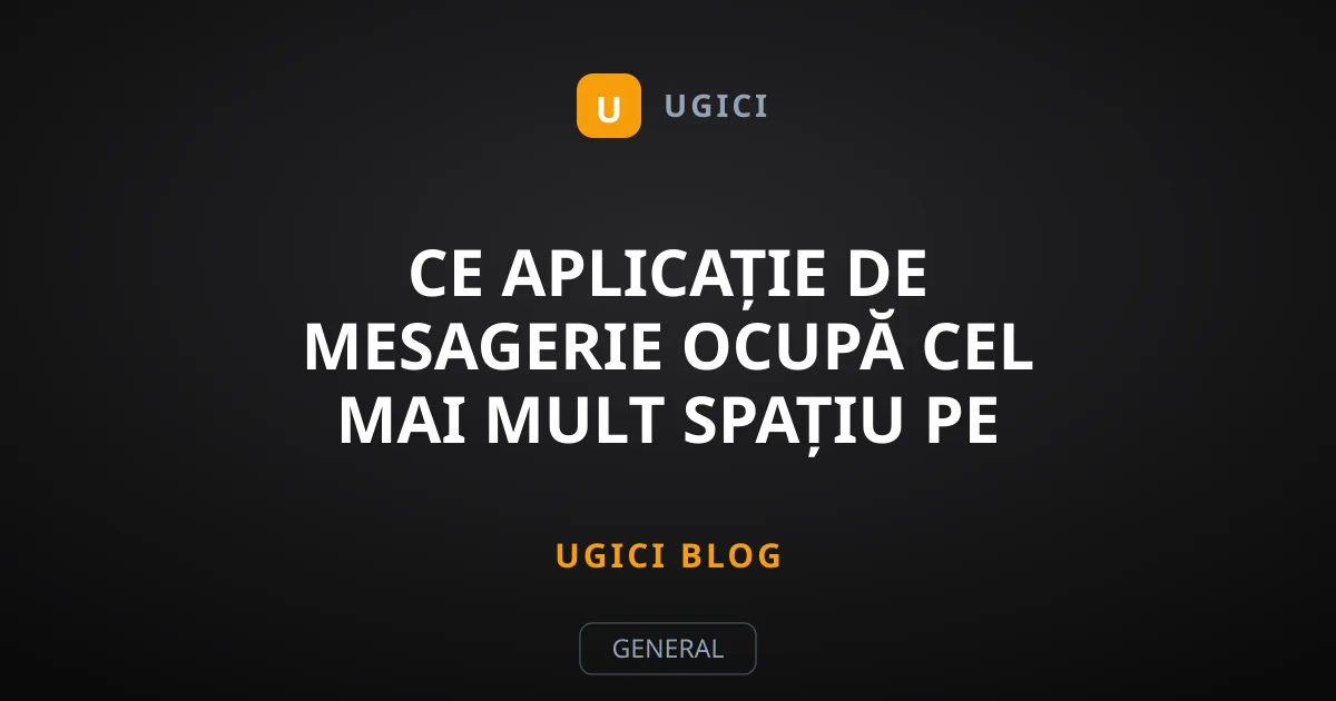 Ce aplicație de mesagerie ocupă cel mai mult spațiu pe telefon?